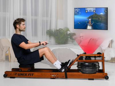 Гребной тренажер UNIX Fit Wood Rower Dark