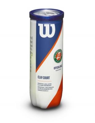 Мяч для большого тенниса WILSON Roland Garros Clay Court, ITF, упаковка 3 мяча