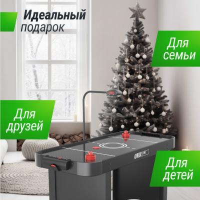 Игровой стол UNIX Line Аэрохоккей (142х64 cм) Black