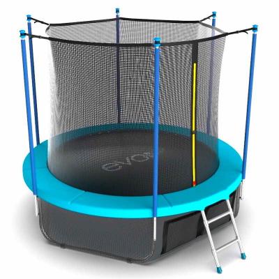 Батут с внутренней сеткой и лестницей + нижняя сеть EVO JUMP Internal диаметр 12ft (Wave/Sky)