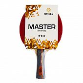 Ракетка для настольного тенниса TORRES Master 3* TT21007, для тренировок, накладка 2,0 мм, конич. ручка