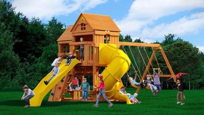 Игровой комплекс Панорама с винтовой трубой и спуском