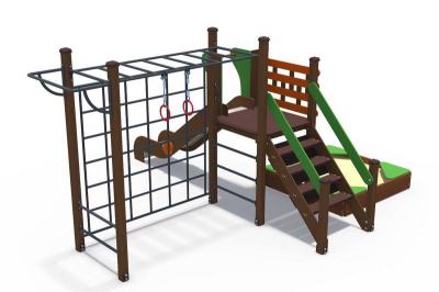 Детский игровой комплекс Браун с кольцами Н-1200 серии Май ДИО 04021