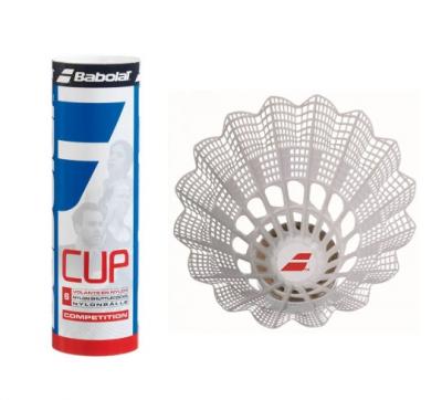 Воланы для бадминтона Babolat Nylon Cup 562006, 6шт., нейлон, белые  