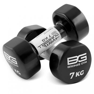 Гантели для аэробики виниловые BRONZE GYM, 7 кг., пара