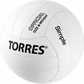 Мяч волейбольный TORRES Simple V32105, р.5, синт.кожа (ТПУ), маш. сшивка, бут. камера