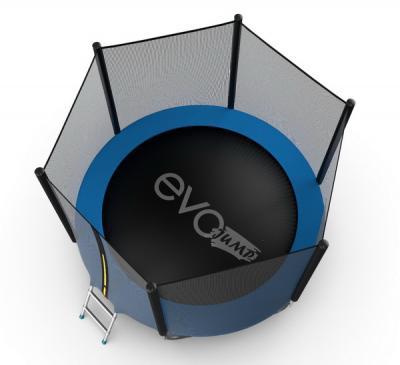 Батут EVO JUMP External + Lower net 8ft с внешней сеткой и лестницей + нижняя сеть