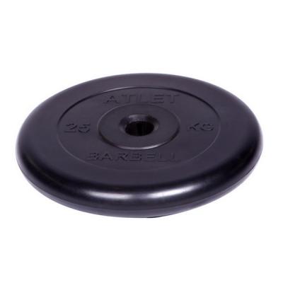 Диск обрезиненный Barbell Atlet d 31 мм черный