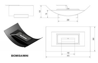Мини биокамин MISA MINI