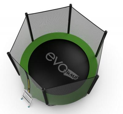 Батут EVO JUMP External + Lower net 8ft с внешней сеткой и лестницей + нижняя сеть
