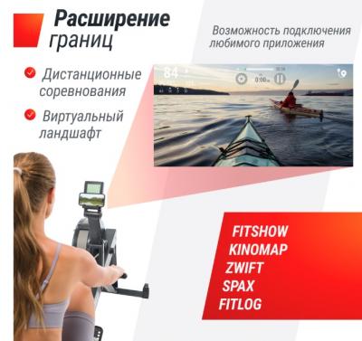 Гребной тренажер UNIX Fit Air Rower-X Black