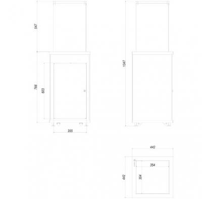 Газовый нагреватель PATIO MINI/M/G31/37MBAR/B - белое стекло, с ручным управлением 91183