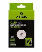 Мяч для настольного тенниса STIGA Cup ABS, упак. 12шт