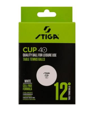 Мяч для настольного тенниса STIGA Cup ABS, упак. 12шт