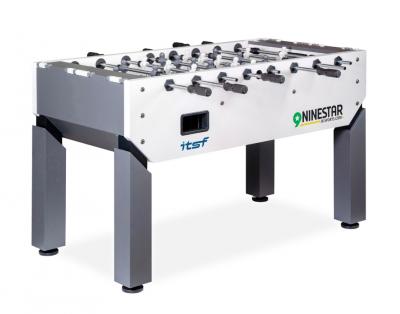 Игровой стол - футбол "NineStar Iron Pro ITSF Grey" (144х75,5х90)