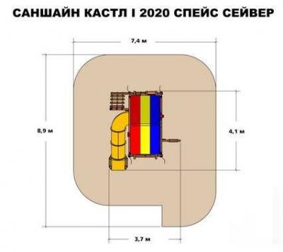 Детская игровая площадка Саншайн Кастл I СпейсСейвер Тент