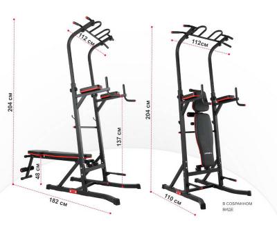 Турник-пресс-брусья со скамьей UNIX Fit POWER TOWER 150P