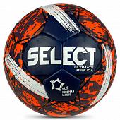 Мяч гандбольный SELECT Ultimate Replica v23, 3571854495, р.2 (Jr), EHF Appr, ПУ, руч.сш, сине-оранжевый