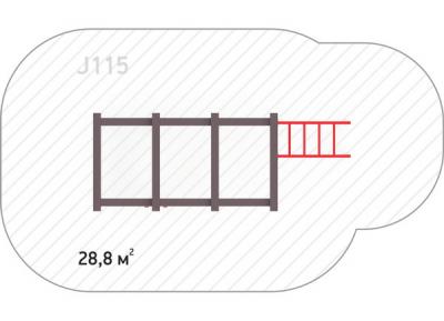 Препятствие Разрушенная лестница J 115