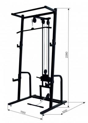 Спортивный комплекс Максима System light цв. черный FLEXTER