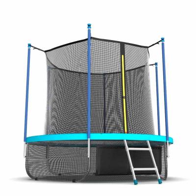 Батут с внутренней сеткой и лестницей + нижняя сеть EVO JUMP Internal диаметр 12ft (Wave/Sky)