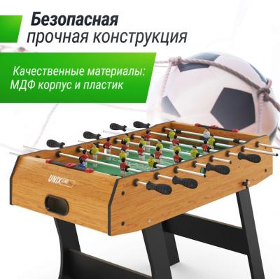 Игровой стол складной UNIX Line Футбол - Кикер (122х61 cм) Wood
