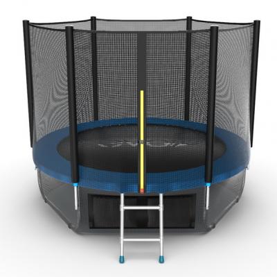 Батут EVO JUMP External + Lower net 8ft с внешней сеткой и лестницей + нижняя сеть