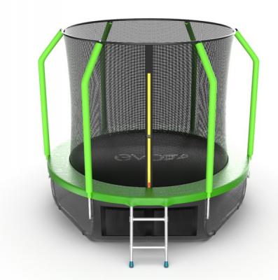 Батут EVO Jump Cosmo 8ft Lower net с внутренней сеткой и лестницей + нижняя сеть