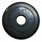 Диск обрезиненный, чёрного цвета, 51 мм, Atlet MB-AtletB51
