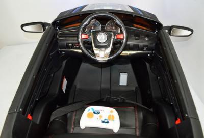 Детский электромобиль Bugatti KT6576 с надувными колесами и кожаным сиденьем