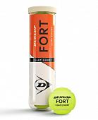 Мяч теннисный Dunlop Fort Clay Court 4B, 601613, уп.4 шт, ITF