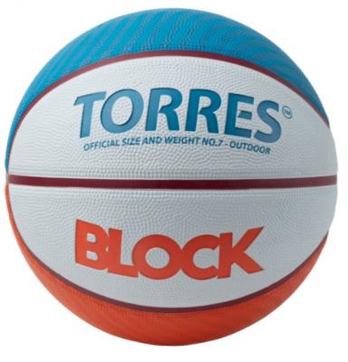 Мяч баскетбольный TORRES Block B023167, размер 7