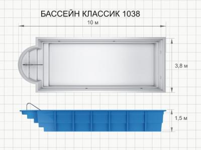 Бассейн Классик 1038 композитный
