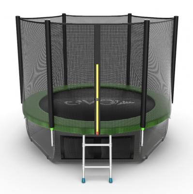 Батут EVO JUMP External + Lower net 8ft с внешней сеткой и лестницей + нижняя сеть
