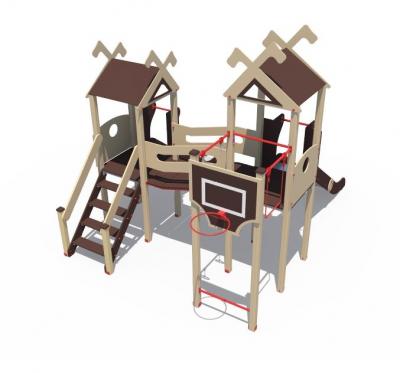 Игровой комплекс серии Лесная долина Н-1200, Н-1500 ДИО 06020