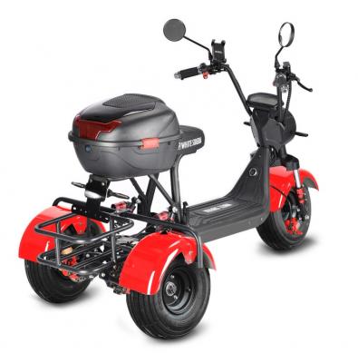 Электротрицикл WHITE SIBERIA TRIKE MINI RED 1500W Шоссейные колёса