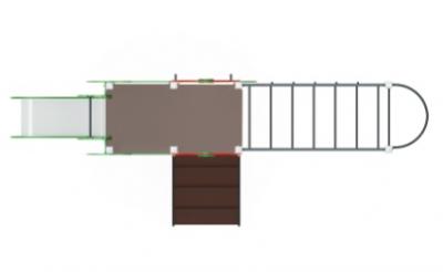 Детский игровой комплекс «Паровозик» H=750 ДИК 04-1003