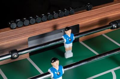 Игровой стол - футбол "PlayOff" (140х73х88см) коричнево-серый