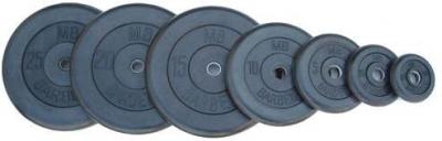 Диск обрезиненный черный Barbell d 31 мм