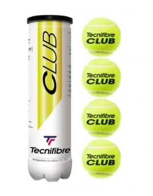 Мяч теннисный TecnifibreAll Club 4B, 60CLUB364N, уп.4 шт, ITF