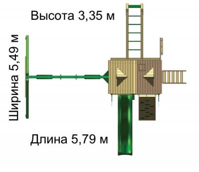 Детская площадка Рассвет Трихауз с рукоходом