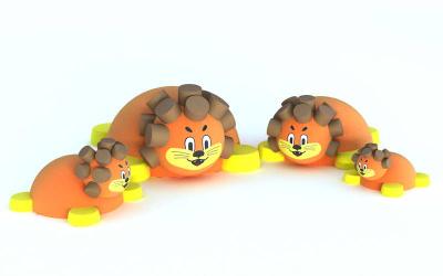 Игровая резиновая фигура Львенок