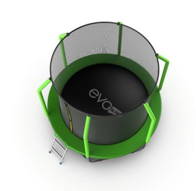 Батут EVO Jump Cosmo 8ft Lower net с внутренней сеткой и лестницей + нижняя сеть