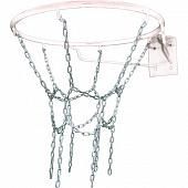 Антивандальная баскетбольная сетка 2мм из короткозвенной цепи для No-7 и No-5, на 6 посадочных мест 1SC-GR / 6_2KZ_PS
