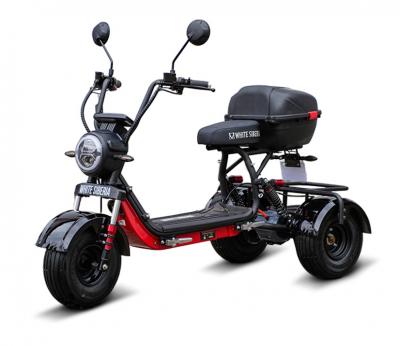 Электротрицикл WHITE SIBERIA TRIKE MINI BLACK 1500W Шоссейные колёса