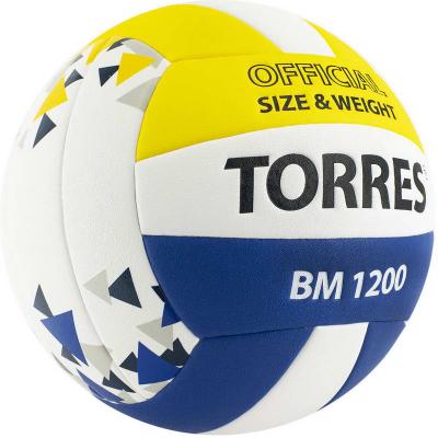 Мяч волейбольный TORRES BM1200, V42035, р.5, синт.кожа (микрофибра), клееный