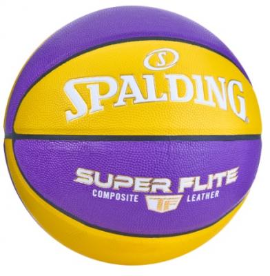 Мяч баскетбольный Spalding Super Flite, Цвет Желто-фиолетовый